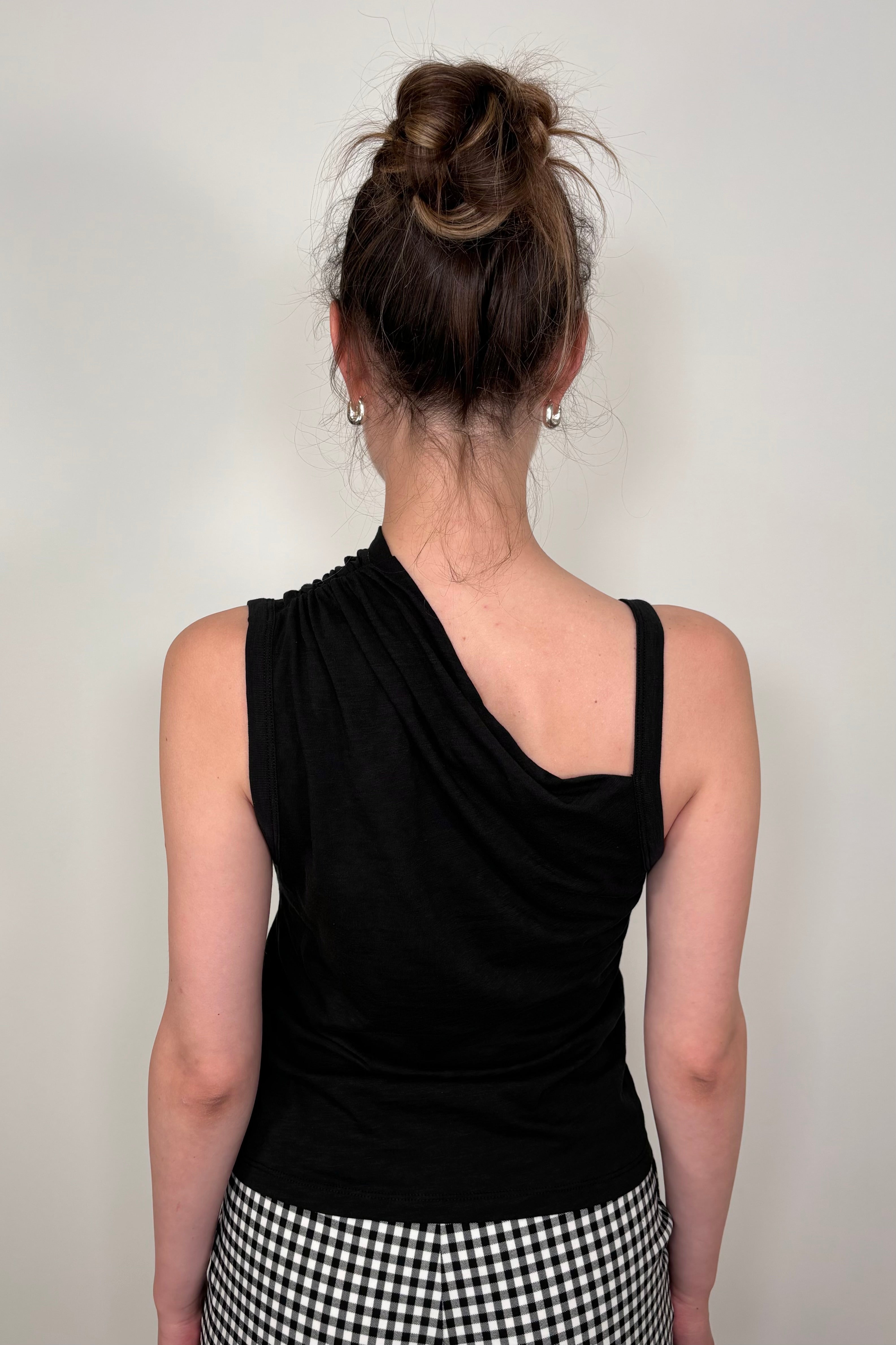 Quin Asymmetrical Neckline Tank – Effortless Edge in Pima Cotton by Nation Los Angeles