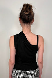 Quin Asymmetrical Neckline Tank – Effortless Edge in Pima Cotton by Nation Los Angeles