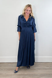 Hale Bob Meridian V-Neck Solid Long Dress