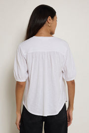 Nation Edie Shirred Shoulder Top