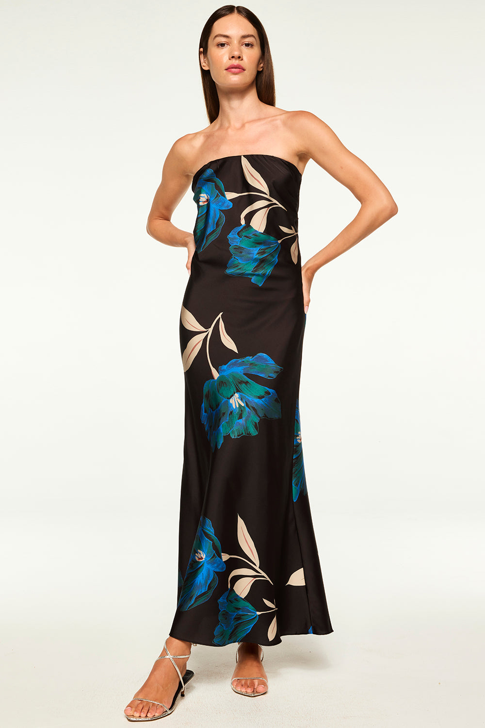 Misa Cheryl Satin Strapless Dress - Size M Available