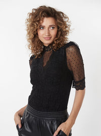 Esqualo Lace Ruffle Top