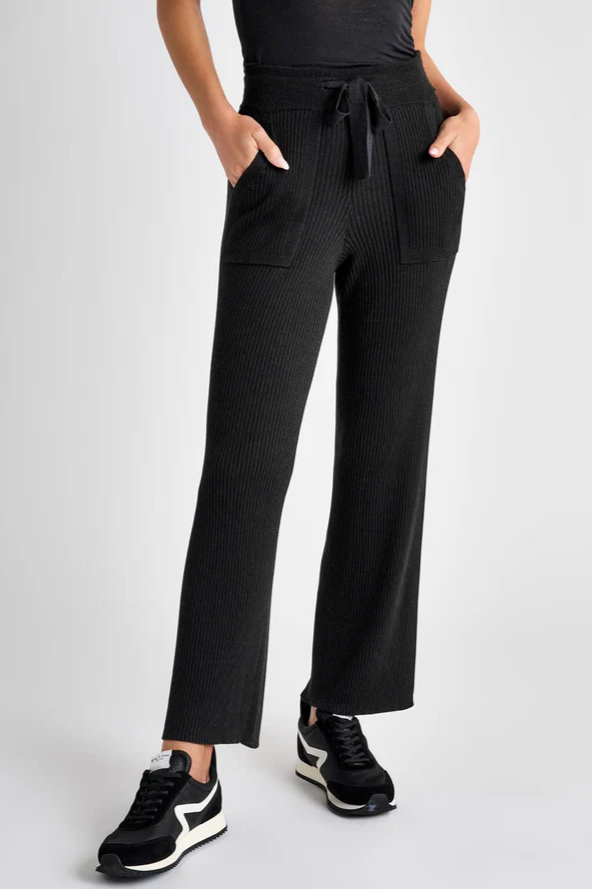 Splendid Georgie Rib Pant in Black