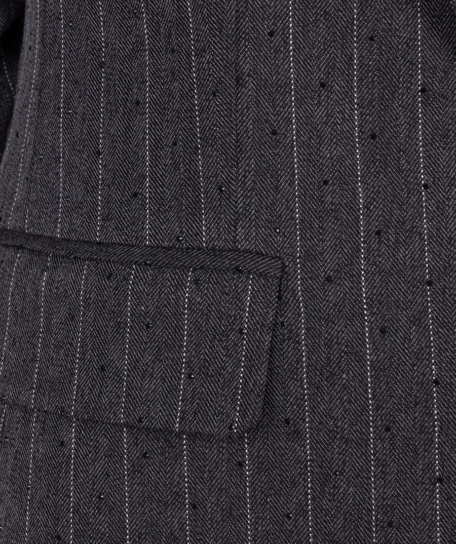 Esqualo Sparkle Pinstripe Blazer