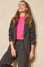 Esqualo Sparkle Pinstripe Blazer