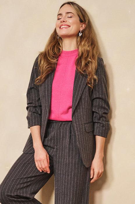 Esqualo Sparkle Pinstripe Blazer