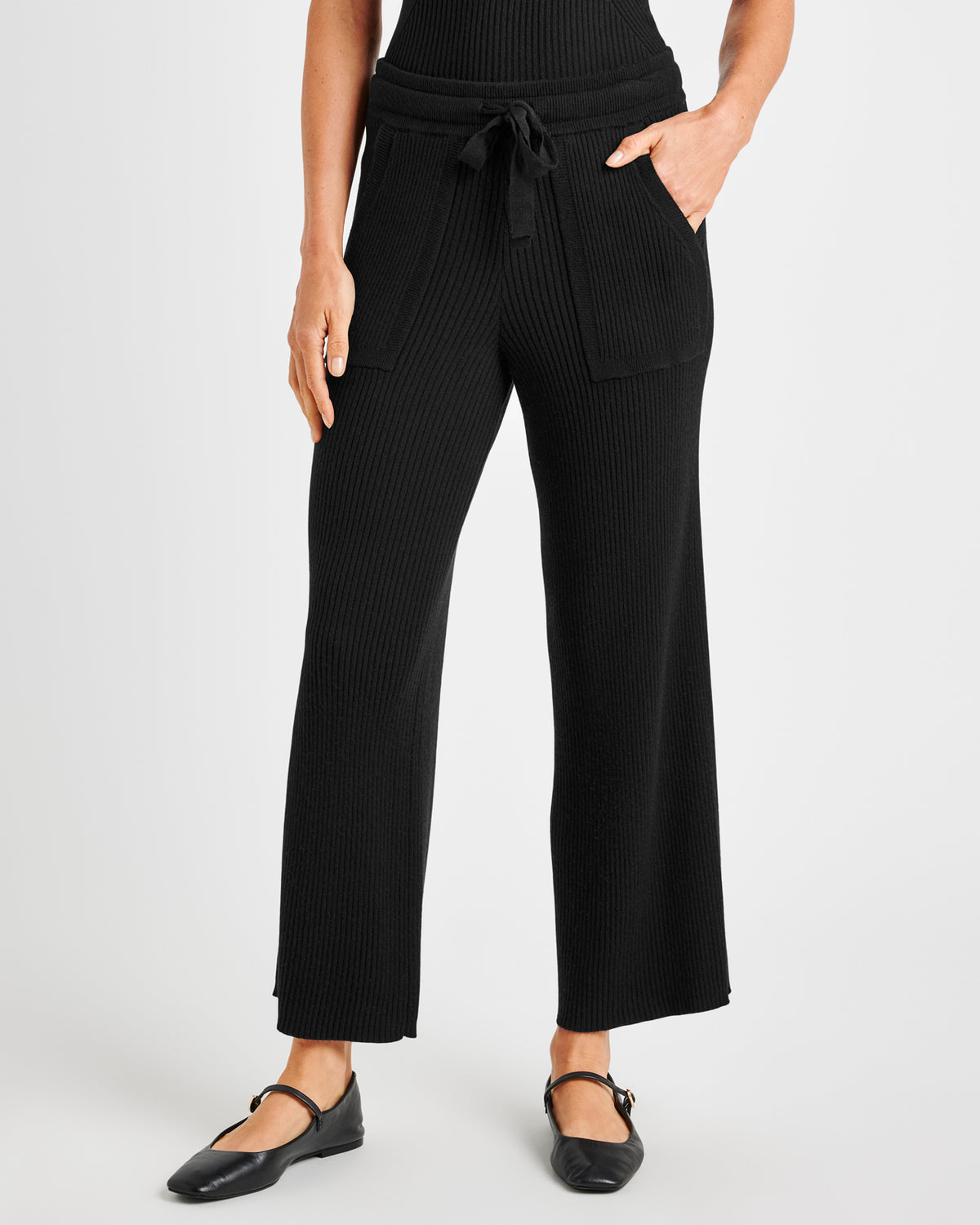 Splendid Georgie Rib Pant in Black