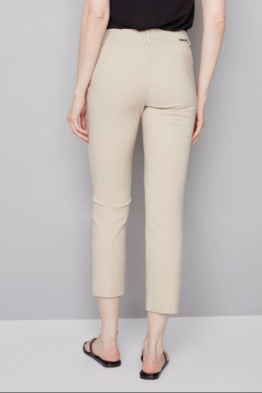 woman wearing a sand ankle pant