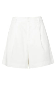 White a line cut shorts