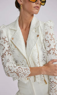 Generation Love Malibu Lace Jacket in White - Size XL Available