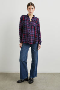 Rails Hunter Plaid Shirt in Aubergine Magenta