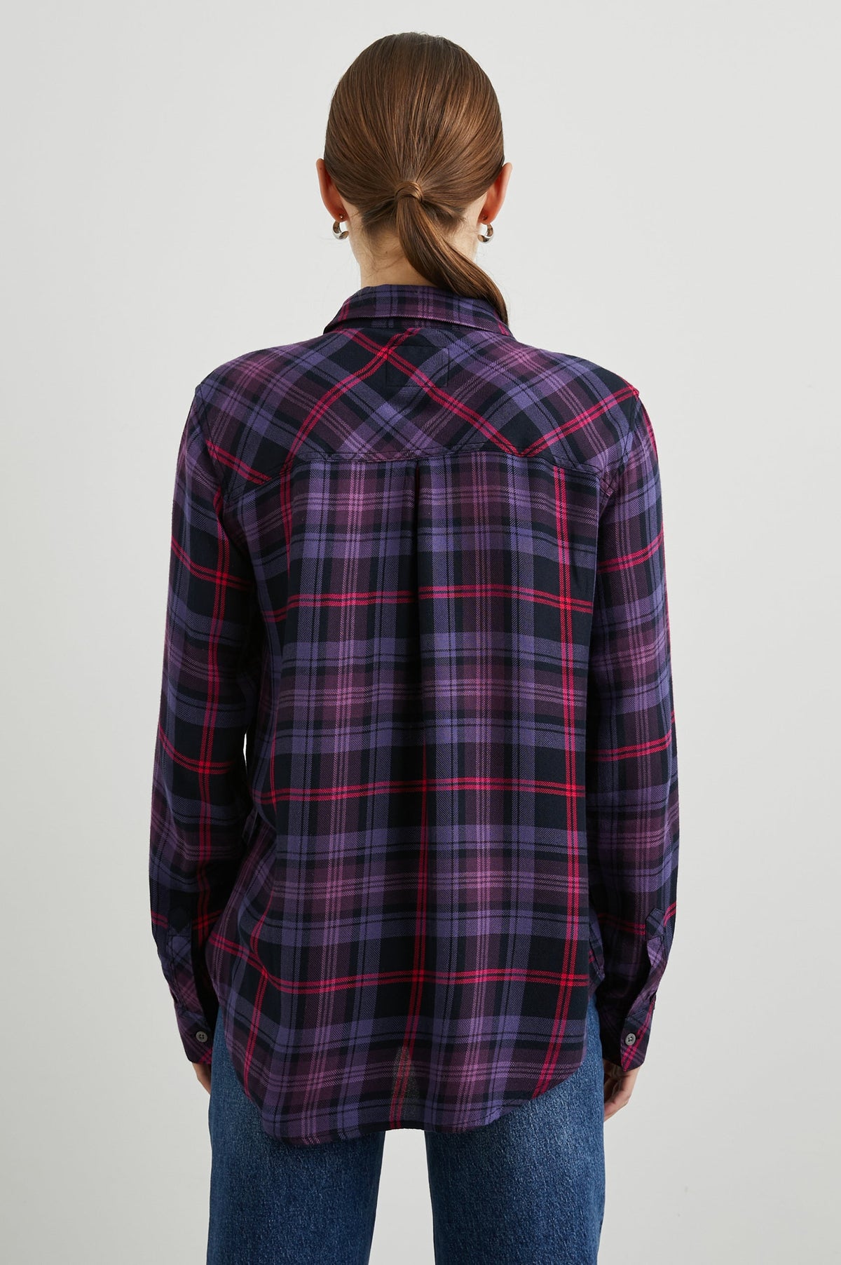 Rails Hunter Plaid Shirt in Aubergine Magenta