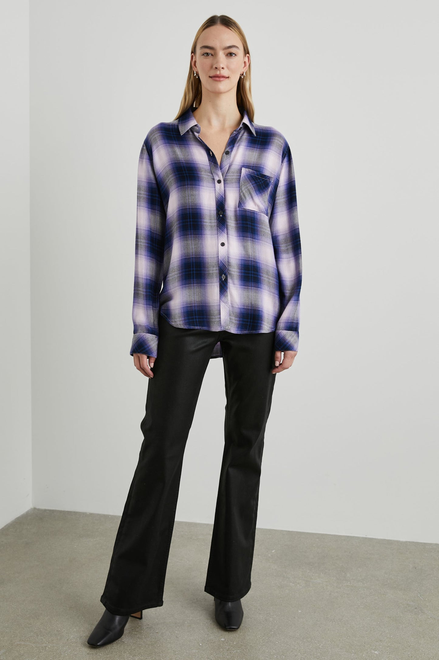 Rails Hunter Plaid Shirt in Orchid Navy