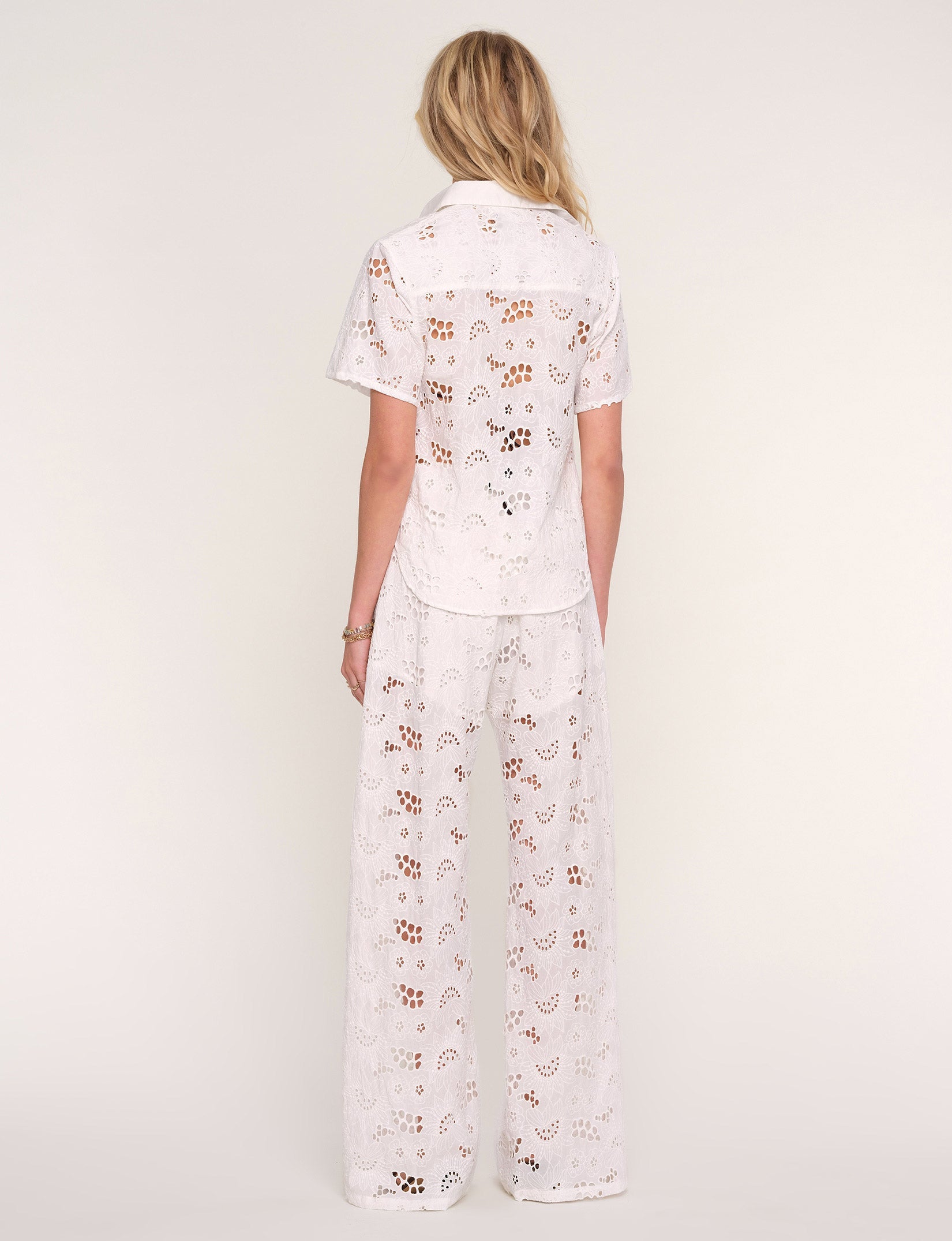 Heartloom Rosie Eyelet Pant in Eggshell