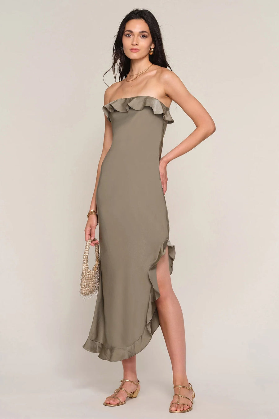 Heartloom Kylah Strapless Ruffle Dress