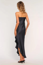 Heartloom Arely Strapless Dress W/ Ruffle Side Slit