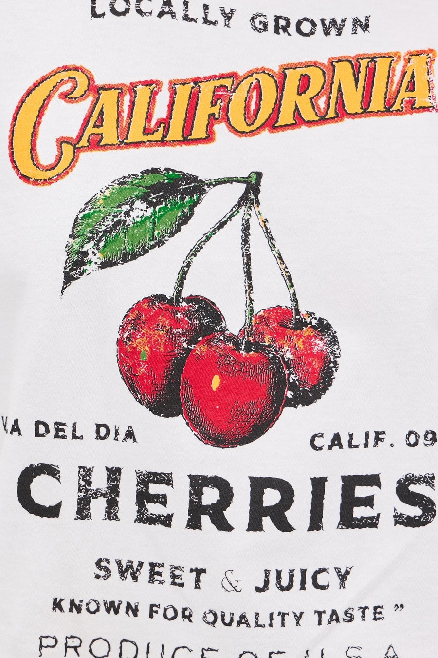 Close up of California cherries graphic print