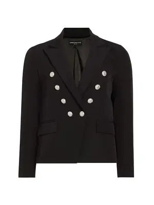 Black blazer with button details on lapels
