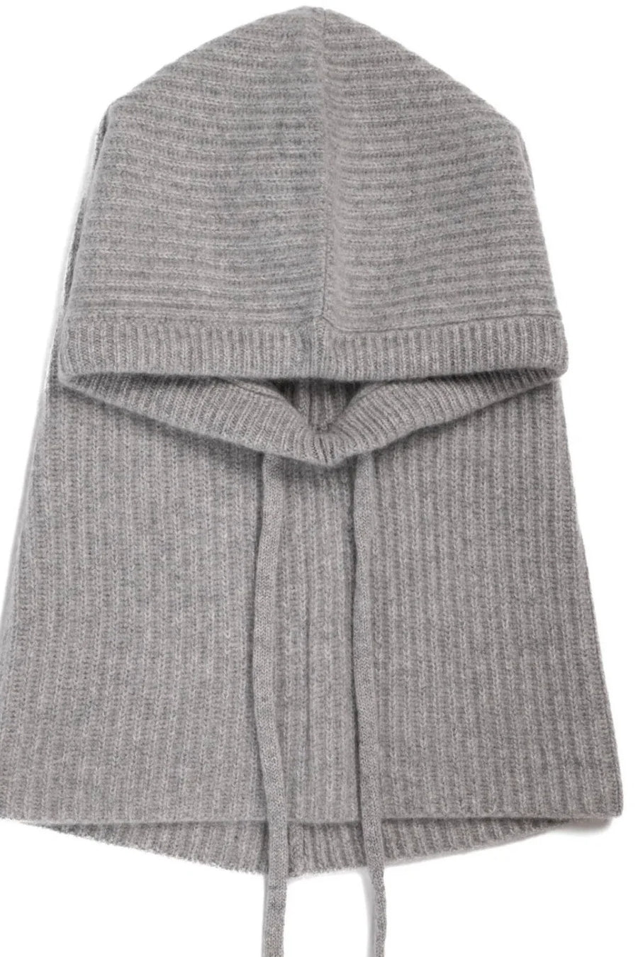 heather grey knitted baclava 