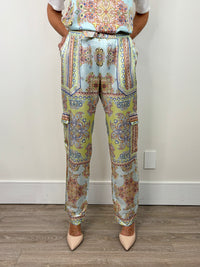 Hale Bob Katie Scarf Printed Silk Blend Pant