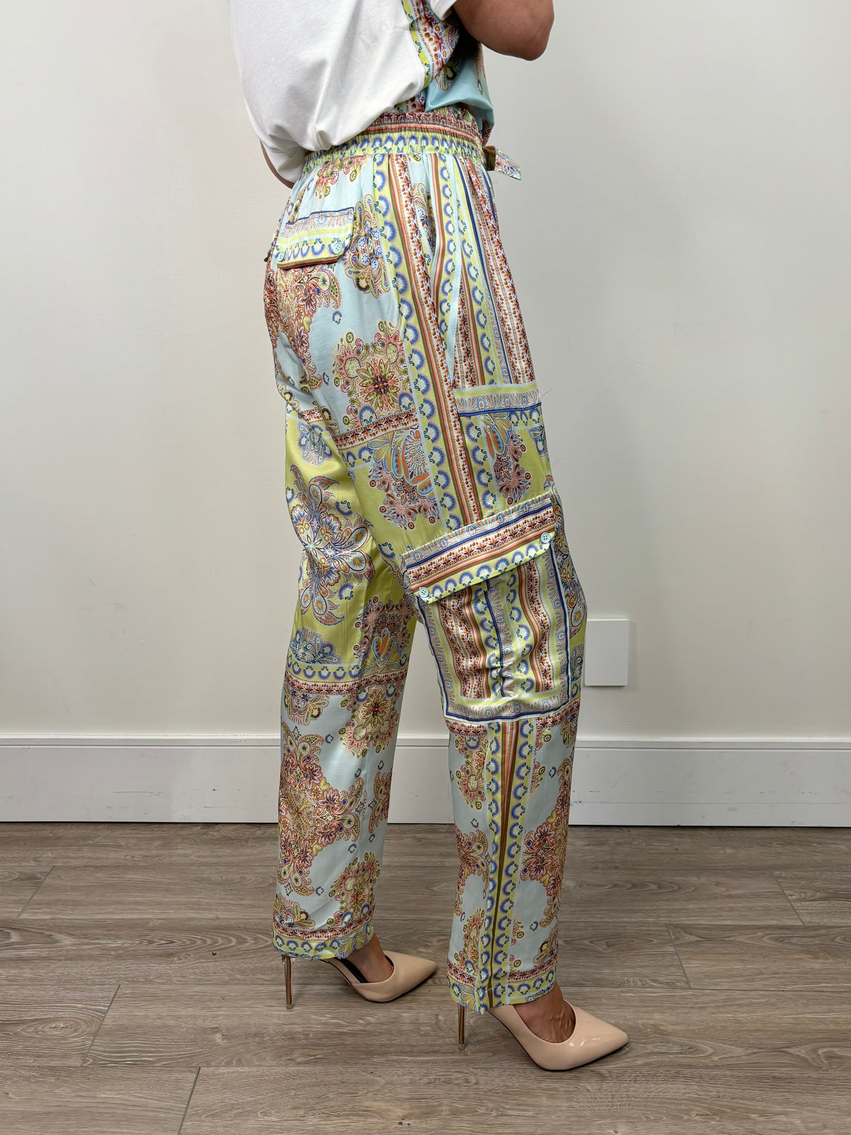 Hale Bob Katie Scarf Printed Silk Blend Pant