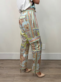 Hale Bob Katie Scarf Printed Silk Blend Pant