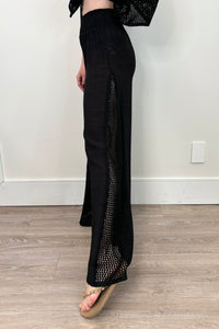 Elan Crochet Insert Wide Leg Pant - Size M Available