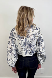 Astrid Summer Days Printed Eyelet Top - Size S Available