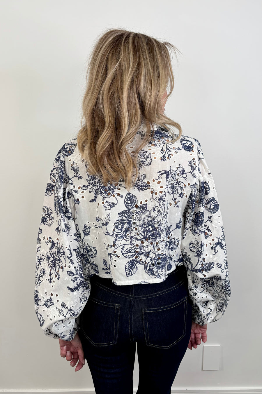 Astrid Summer Days Printed Eyelet Top - Size S Available