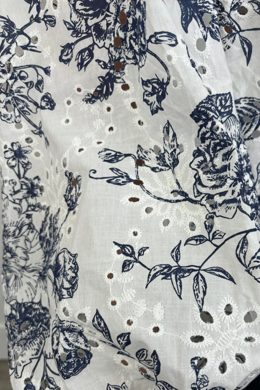 Astrid Summer Days Printed Eyelet Top - Size S Available