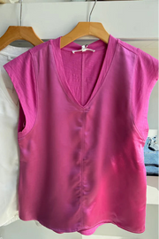 Melissa Nepton Cameron Satin Slub Jersey Mixed Top