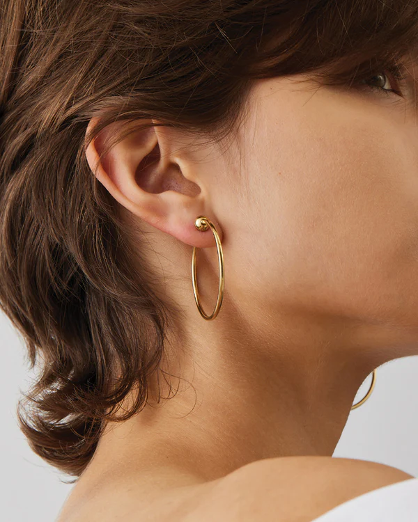 Jenny Bird Icon Hoops in Gold