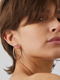 Jenny Bird Icon Hoops in Rhodium