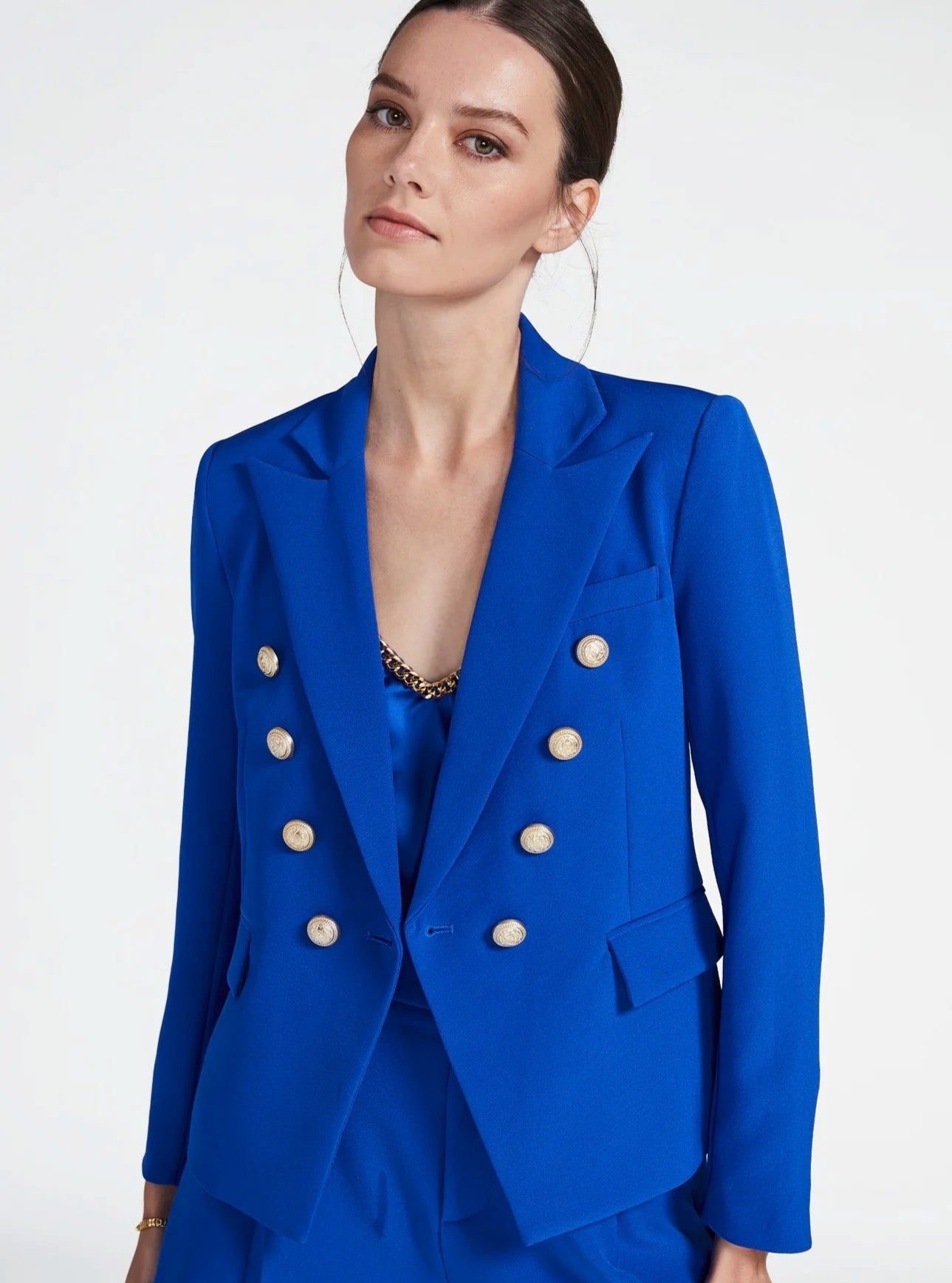 Generation Love Delilah Crepe Blazer in Royal Blue - Size M Available