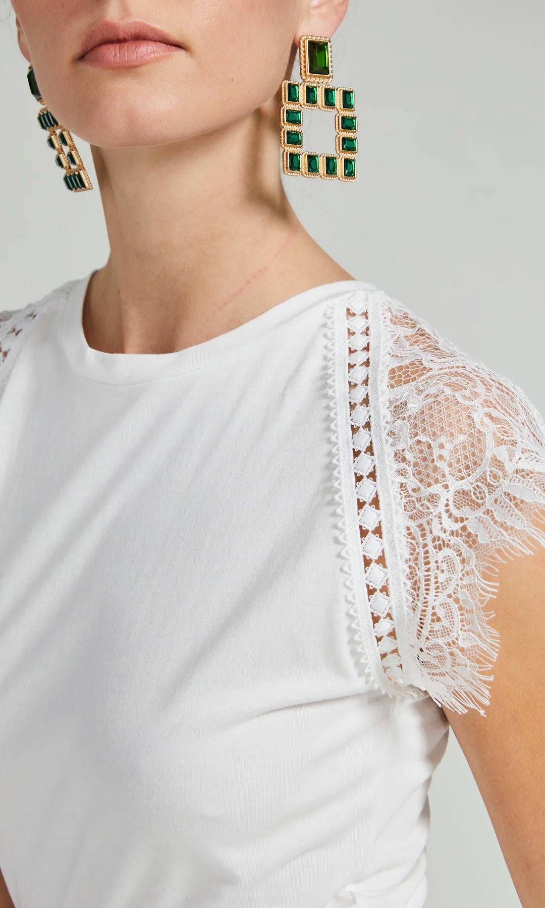 Generation Love Elisa Lace Combo Top in White