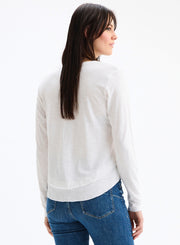 CHRLDR Ava Mock Layer Long Sleeve Tee in White