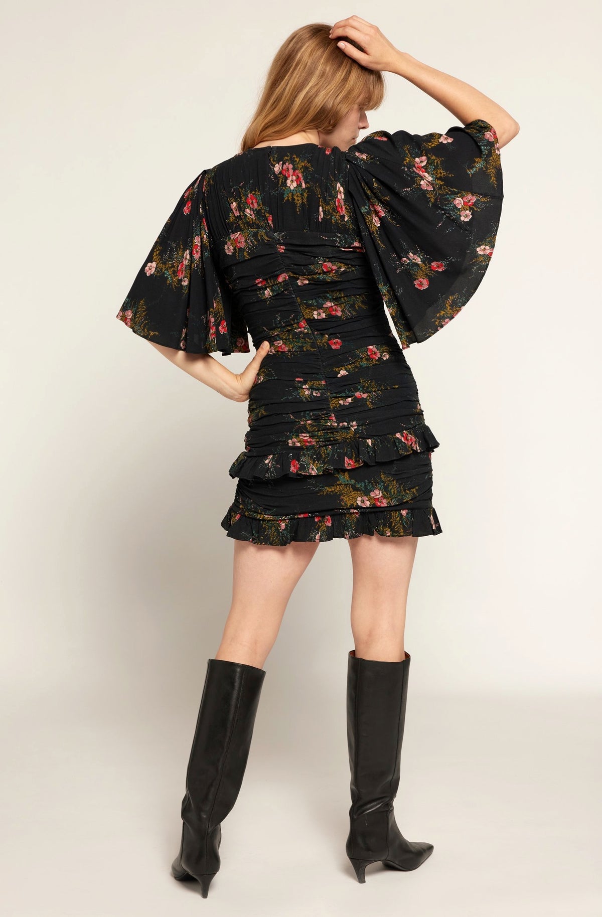 Joie Foster Flounce Sleeve Mini Dress
