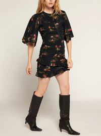 Joie Foster Flounce Sleeve Mini Dress