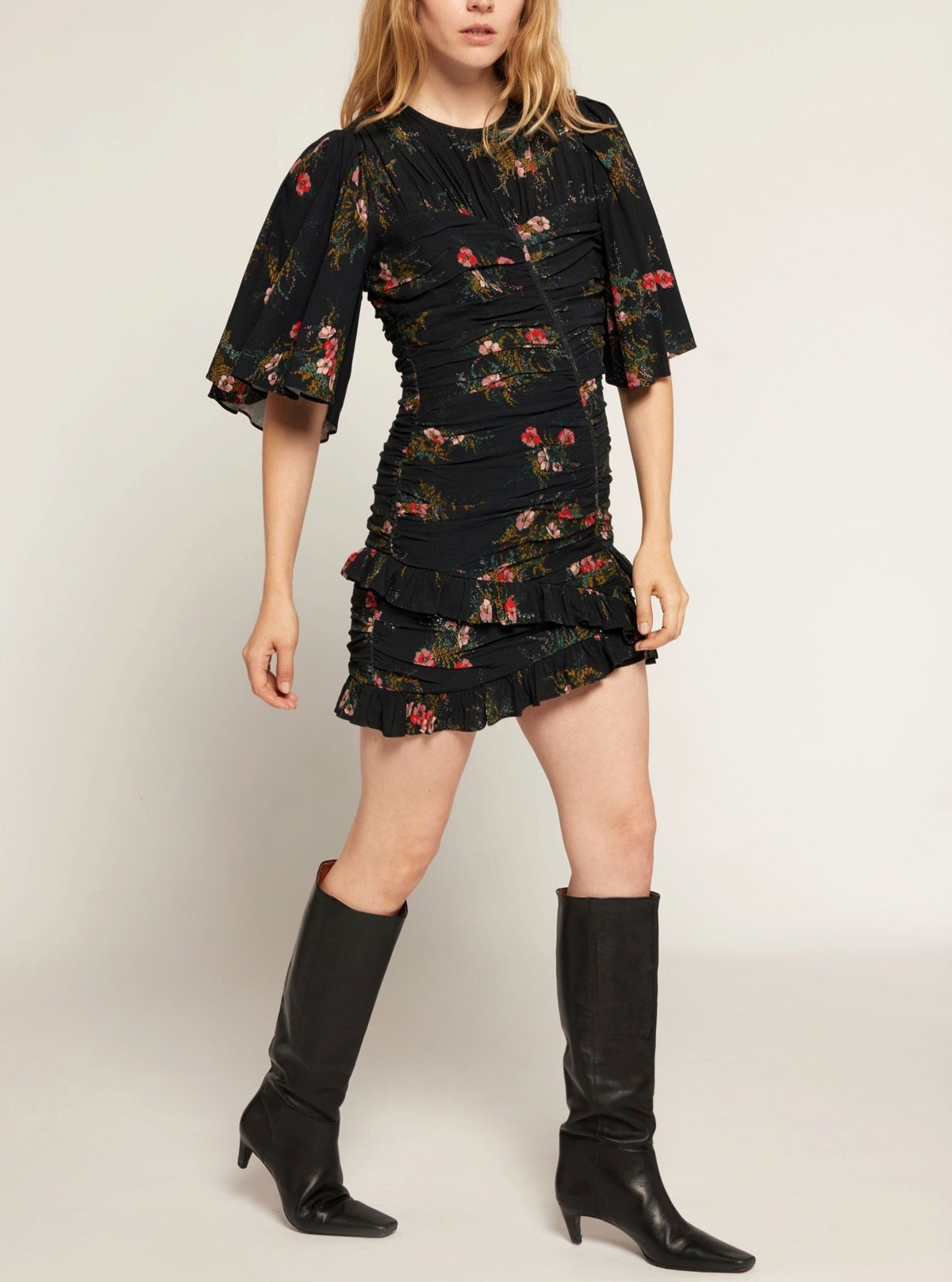 Joie Foster Flounce Sleeve Mini Dress - Size 4 Available
