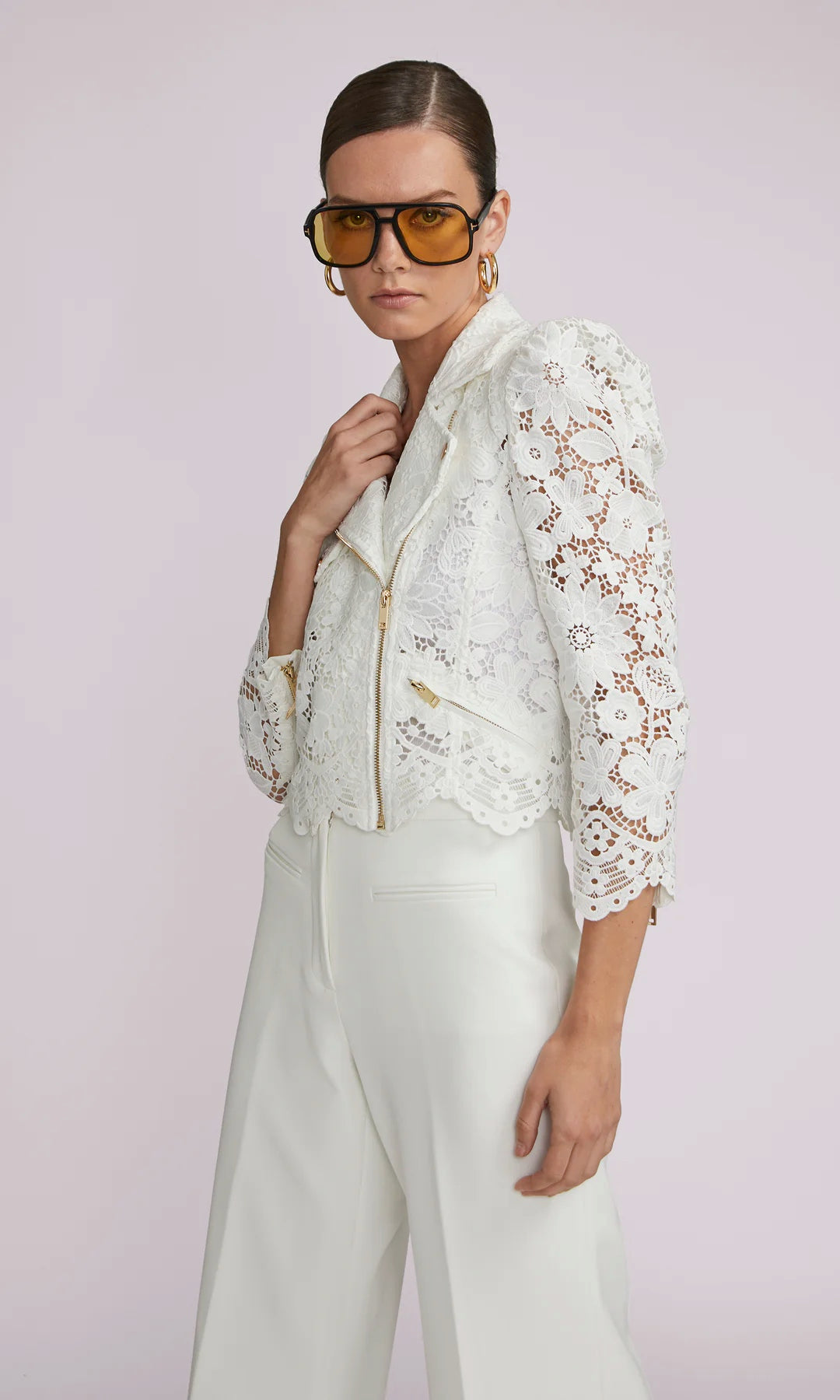 Generation Love Malibu Lace Jacket in White - Size XL Available