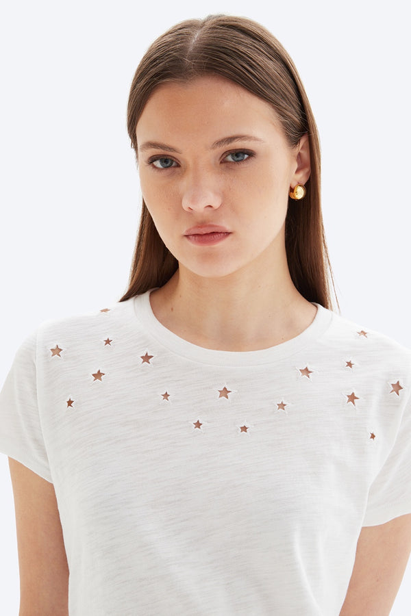 Chrldr Eyelet Star Jane Perfect Tee