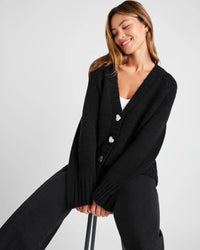 Splendid Hartley Cardigan in Black