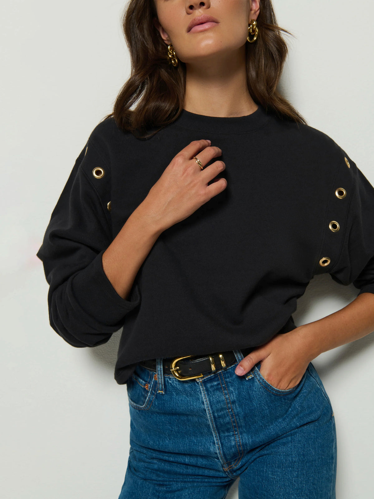 Nation Arlem Grommet Detail Sweatshirt