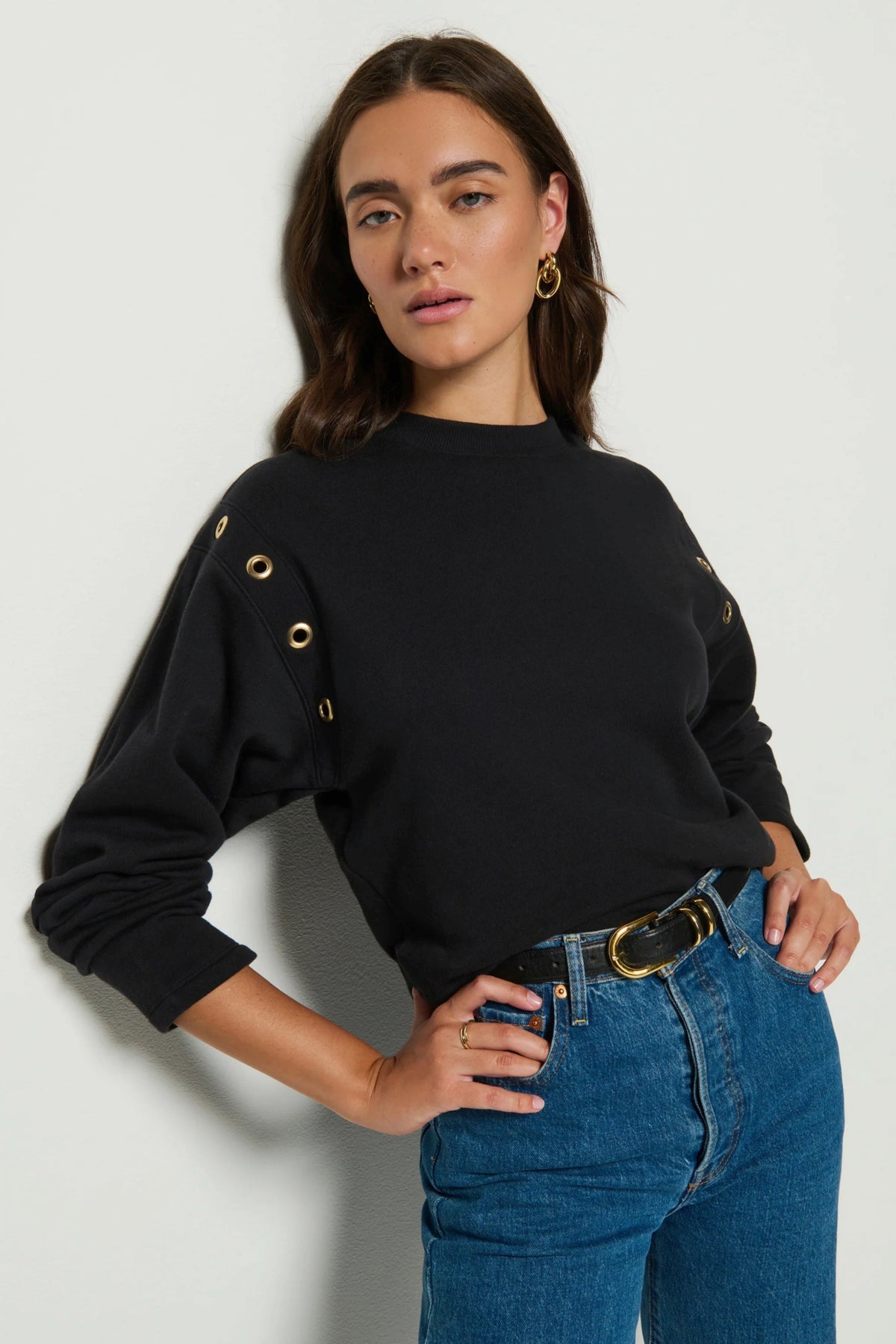 Nation Arlem Grommet Detail Sweatshirt