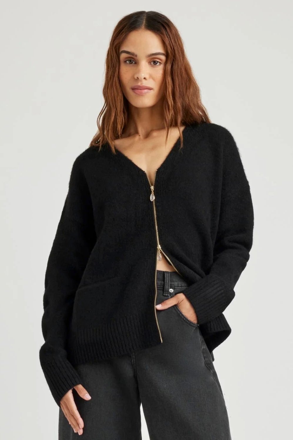 Splendid Zeena Zip Up Cardigan