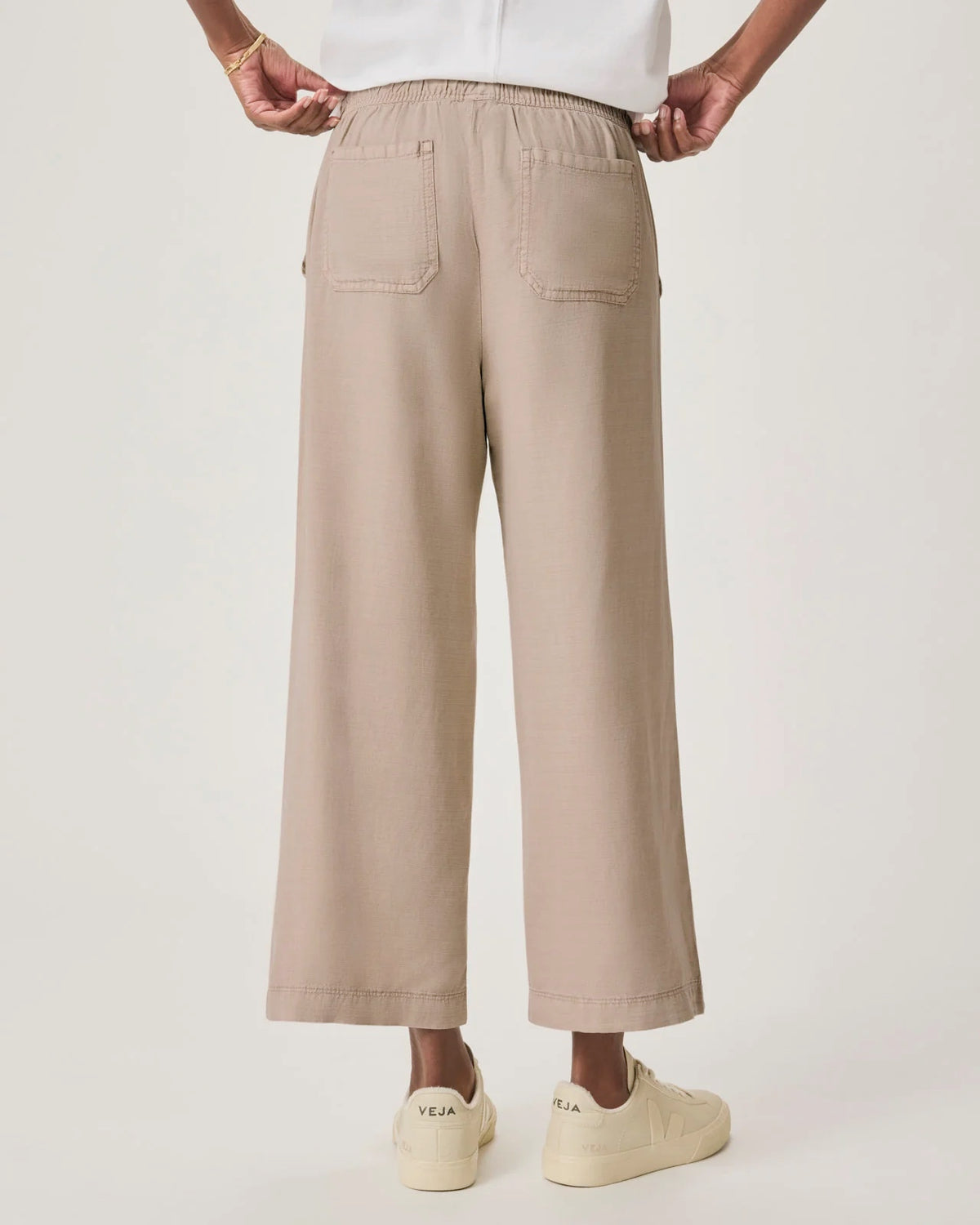 Splendid Angie Crop Wide Leg Pant in Fawn