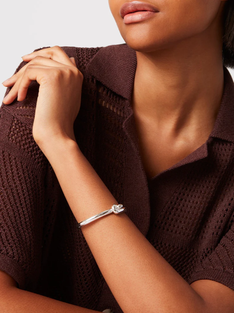 Jenny Bird Maeve Cuff Bangle in Silver