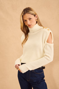 John & Jenn Nyle Sweater in Dove - Size XS Available