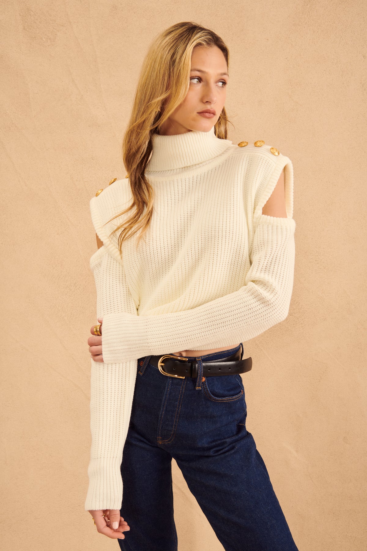 John & Jenn Nyle Sweater in Dove - Size XS Available