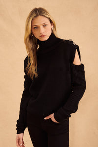 John & Jenn Nyle Sweater in Caviar